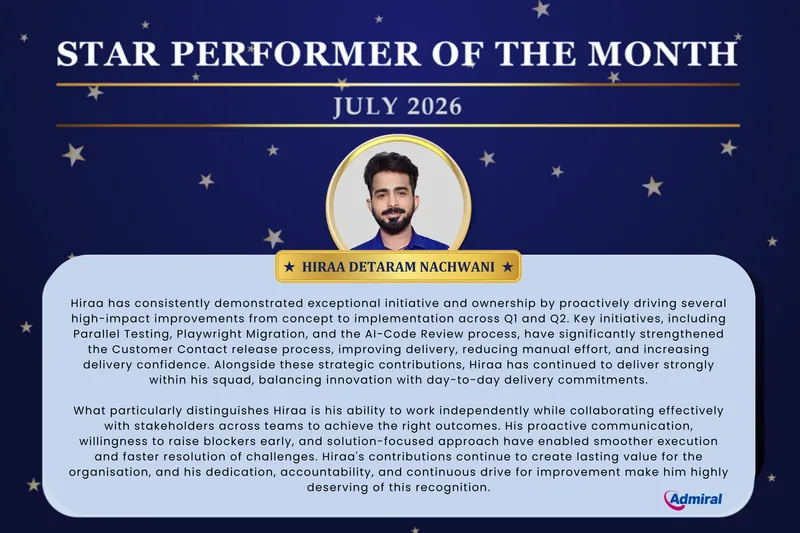 Admiral Recognition Award